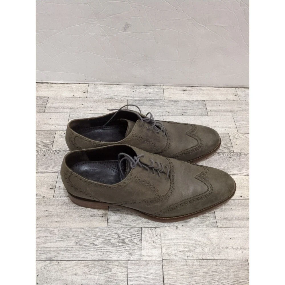 Cole Haan Grey Leather Wing Tip Oxford / Dress Shoes Mens Size 12 M